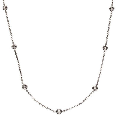 Sterling Silver Diamond Necklace - Tapper's Jewelry 