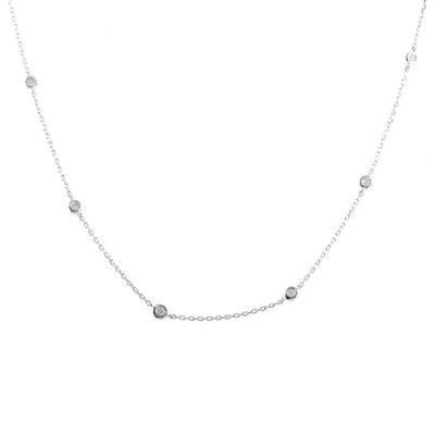 STERLING SILVER DIAMOND NECKLACE - Tapper's Jewelry 