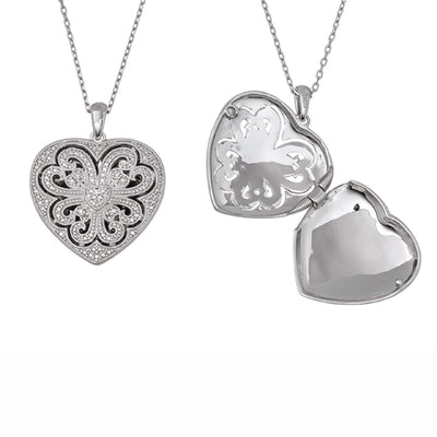 Sterling Silver Diamond Necklace - Tapper's Jewelry 