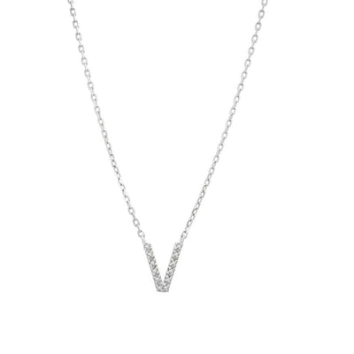 Sterling Silver Diamond Necklace