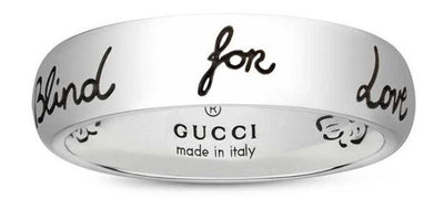 STERLING SILVER GUCCI BLIND FOR LOVE RING - Tapper's Jewelry 