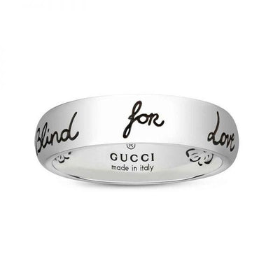 STERLING SILVER GUCCI BLIND FOR LOVE RING - Tapper's Jewelry 
