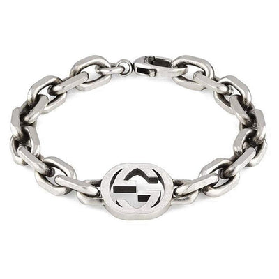 STERLING SILVER GUCCI INTERLOCKING G BRACELET - Tapper's Jewelry 