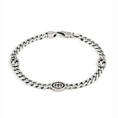 STERLING SILVER GUCCI INTERLOCKING G BRACELET - Tapper's Jewelry 