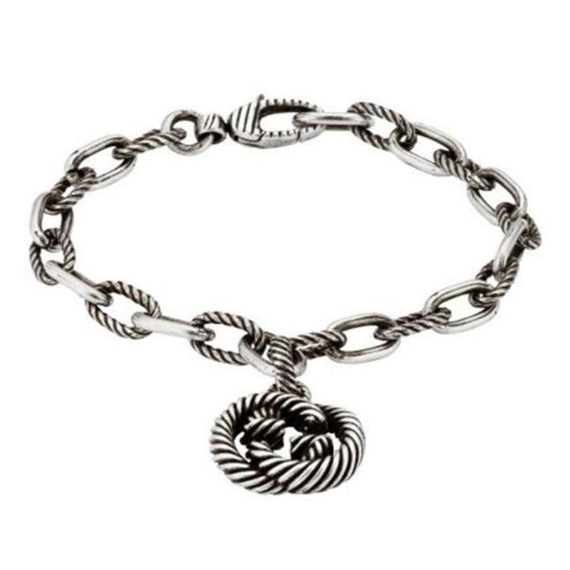 Interlocking g charm hot sale in silver