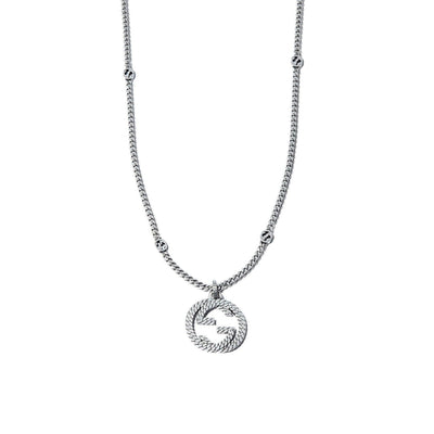 STERLING SILVER GUCCI INTERLOCKING G NECKLACE - Tapper's Jewelry 