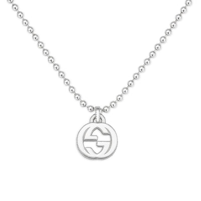 STERLING SILVER GUCCI INTERLOCKING G NECKLACE - Tapper's Jewelry 