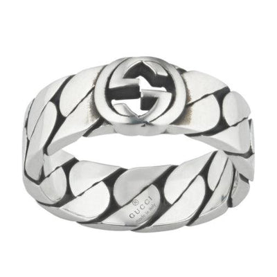 STERLING SILVER GUCCI INTERLOCKING G RING - Tapper's Jewelry 