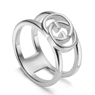 STERLING SILVER GUCCI INTERLOCKING G RING - Tapper's Jewelry 