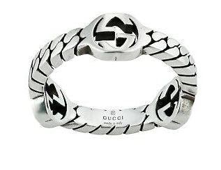 STERLING SILVER GUCCI INTERLOCKING G RING - Tapper's Jewelry 