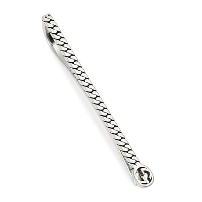 STERLING SILVER GUCCI INTERLOCKING G TIE BAR - Tapper's Jewelry 