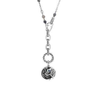 STERLING SILVER MULTIBEADED SAPPHIRE NECKLACE - Tapper's Jewelry 