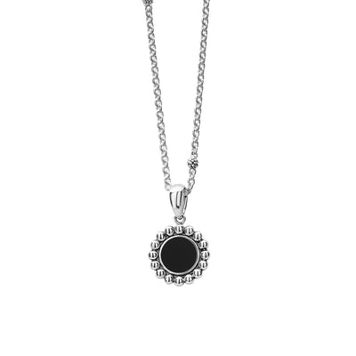 Sterling Silver Onyx Pendant Necklace