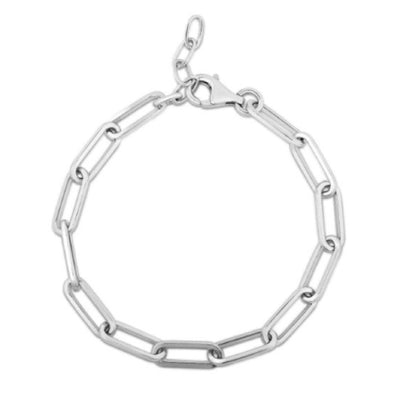STERLING SILVER PAPER CLIP BRACELET - Tapper's Jewelry 