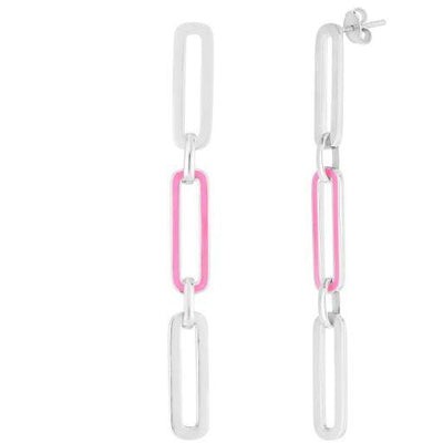 STERLING SILVER PAPERCLIP EARRINGS
