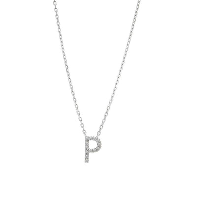 STERLING SILVER ROUND BRILLANT DIAMOND NECKLACE - Tapper's Jewelry 