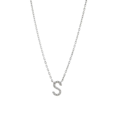 STERLING SILVER ROUND BRILLANT DIAMOND NECKLACE - Tapper's Jewelry 
