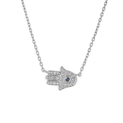 Sterling Silver Sapphire and Diamond  Necklace - Tapper's Jewelry 