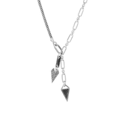 STERLING SILVER SAPPHIRE AND SPINEL NECKLACE - Tapper's Jewelry 