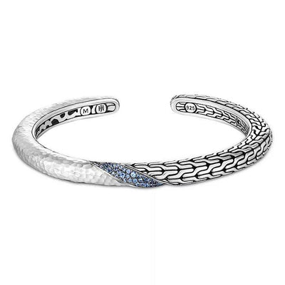 STERLING SILVER SAPPHIRE CUFF BRACELET - Tapper's Jewelry 
