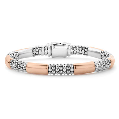 STERLING SILVER/ROSE GOLD BRACELET - Tapper's Jewelry 
