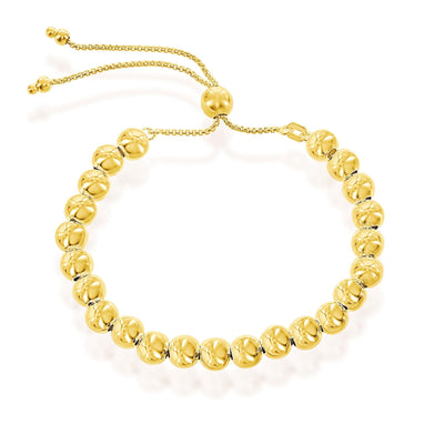 Sterling Silver/Yellow Gold Plate Bead Bracelet - Tapper's Jewelry 