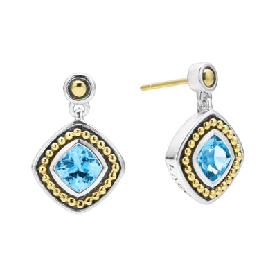 SWISS BLUE TOPAZ DROP EARRINGS - Tapper's Jewelry 