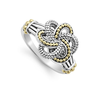 TWO TONE LOVE KNOT RING - Tapper's Jewelry 
