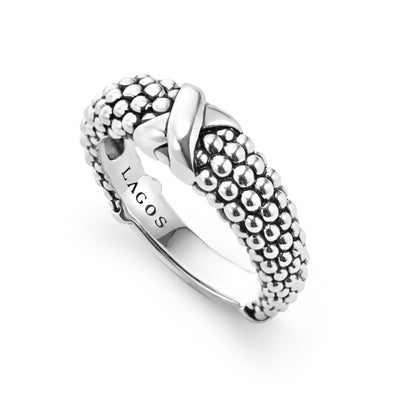 X CAVIAR BEADED RING - Tapper's Jewelry 